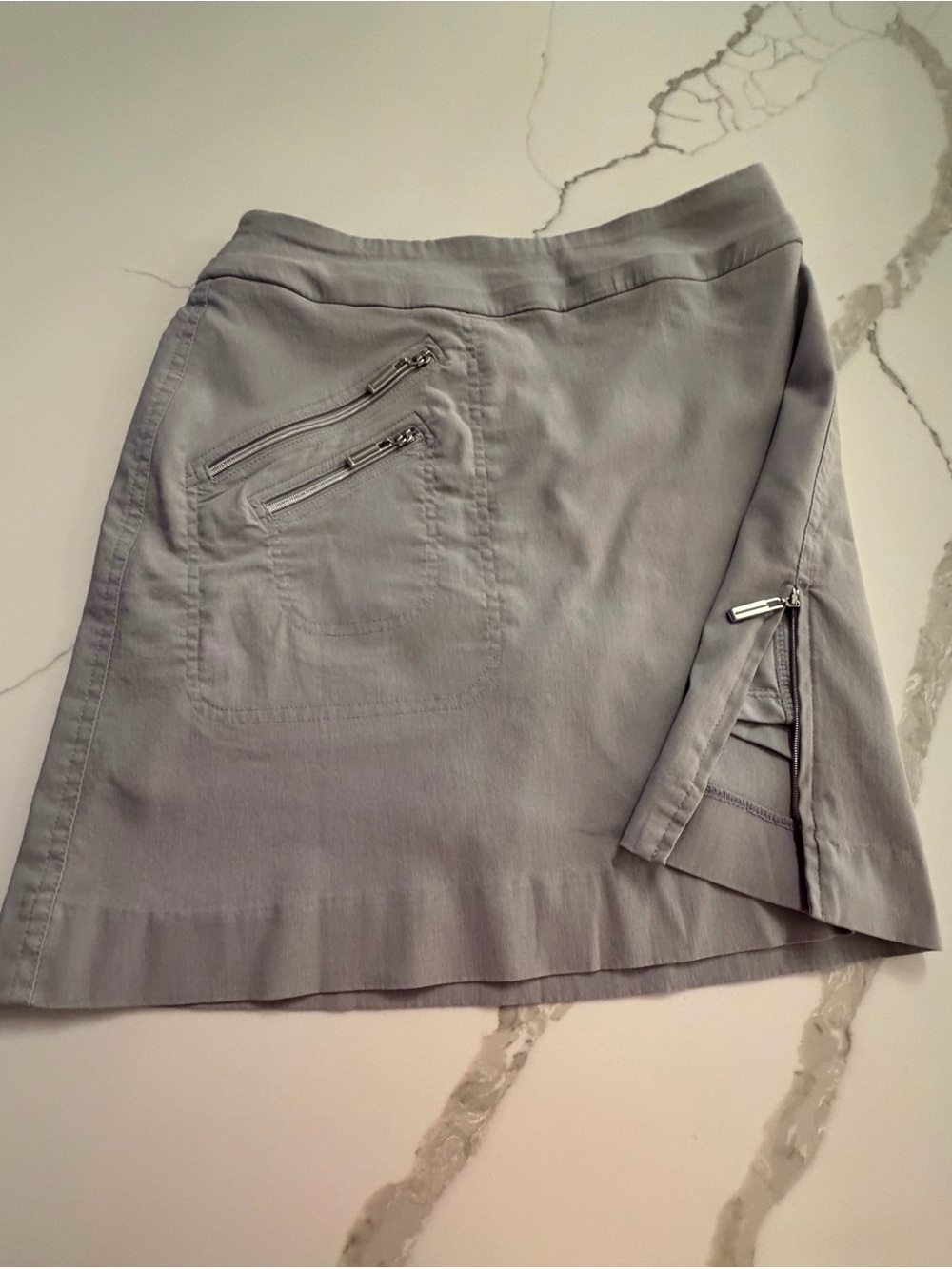 Jamie sadock Light Gray Mini Skort with Zip Details